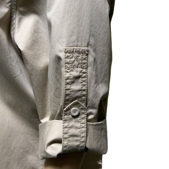 Liz Claiborne Tan Button Front Long Sleeve Normcore Utility Shirtdress Large P - Picture 12 of 16